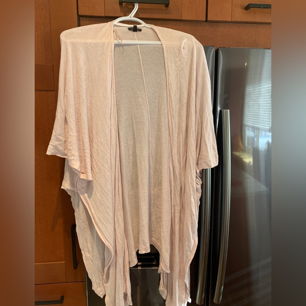 Light pink open cardigan